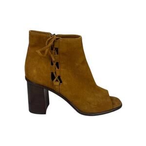 Frye Amy Side Ghillie Ankle Open Toe Booties Women's Size 10M